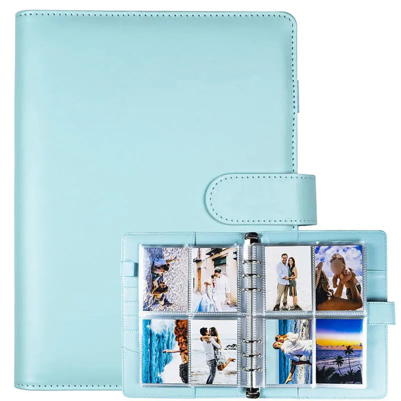 Kpop Photocard Binder with 25 pages 4-Pocket Card Collector Album with 200 Card Slots PU Leather Cover Organizing Cards