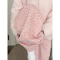 Pink Leopard Print Fleece Wide-Leg Pants | Inspired by Wonyoung