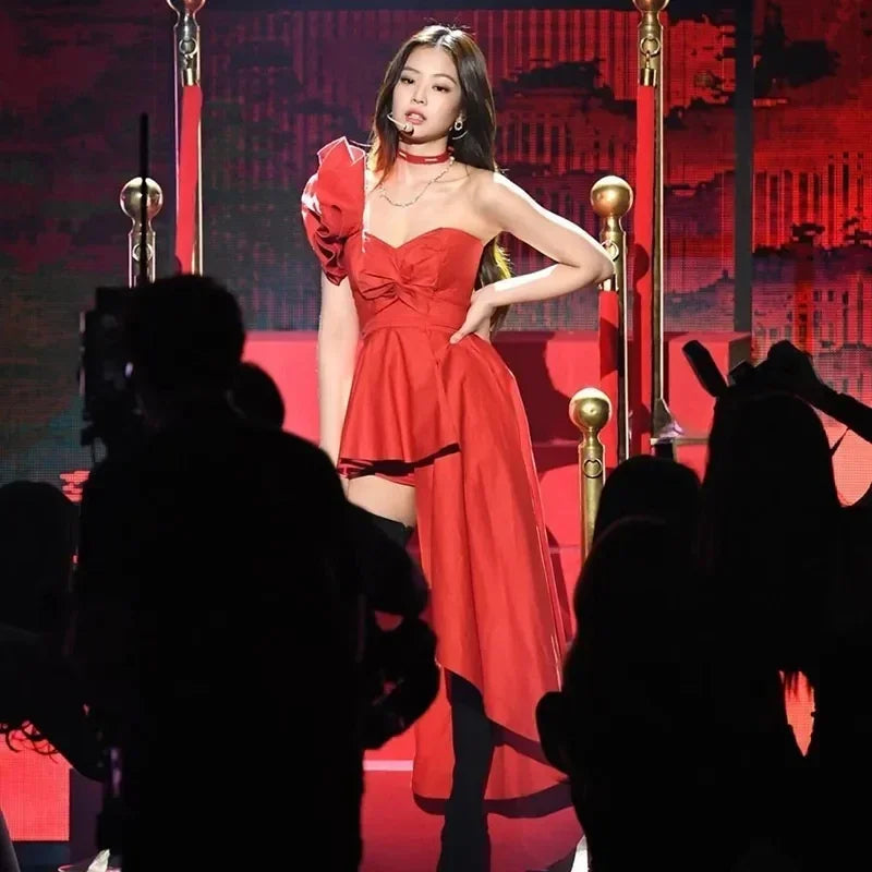 Red Strapless Mini Dress | Inspired by Jennie