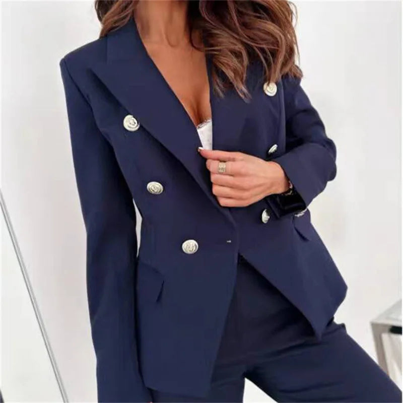 Spring 2025 Women's Casual Style Polyester Suit Jacket Korean Version White Enhancing British Style Slimming Effect