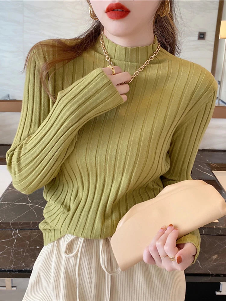 Ribbed Turtleneck Knit Sweater | Inspired by Hilal