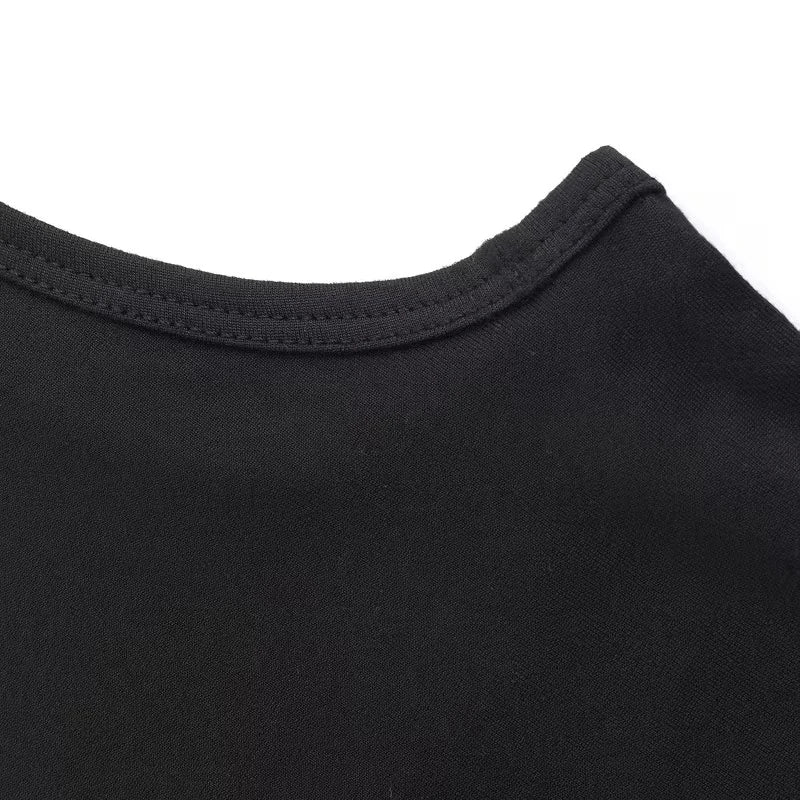 Women's Solid Round Neck Sleeveless Vest T Shirt 90s Graphic Y2k Tank Tops for Woman Fashionable Black White Crop Tops Clothes