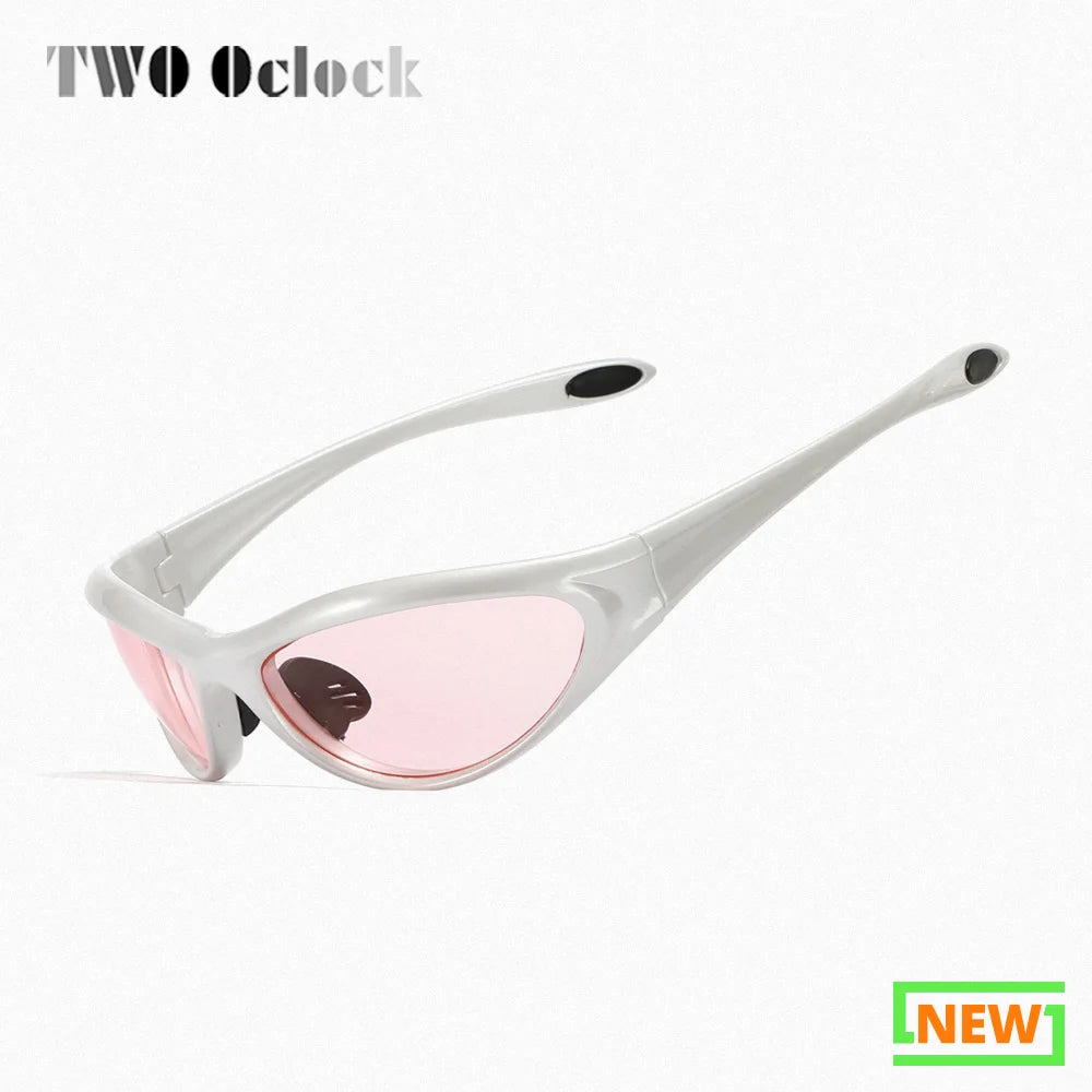 Ladies Trend Sun Glasses 2025 Fashion Designer Women's Sunglasses Y2K Sport Man UV400 Eyewear Female Shades Pink White Oculos