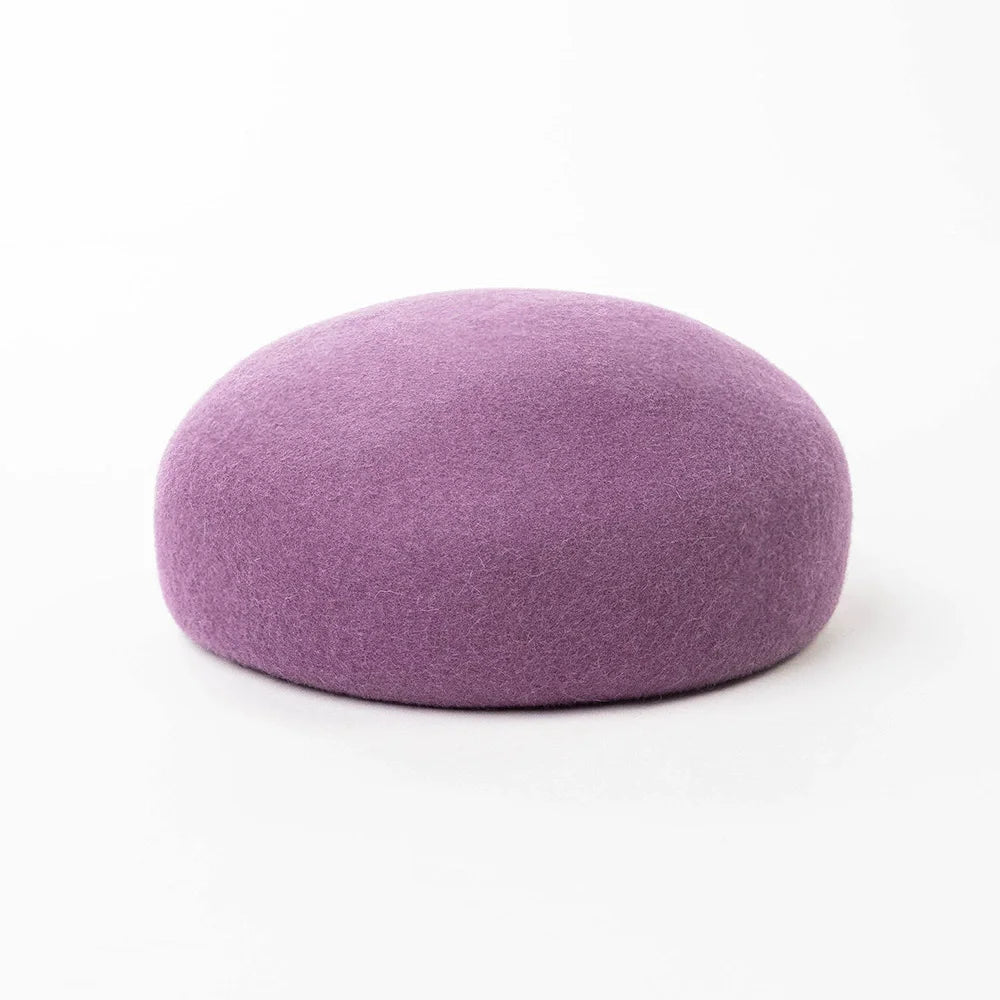 New Britain Elegant 100% Wool Felt Blocked Berets for Women Kids Bread Pumpkin Fedoras Ladies Autumn Winter Simple Painter Hat
