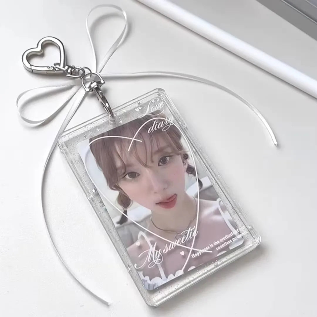 Heart Glitter K-pop Photocard Holder