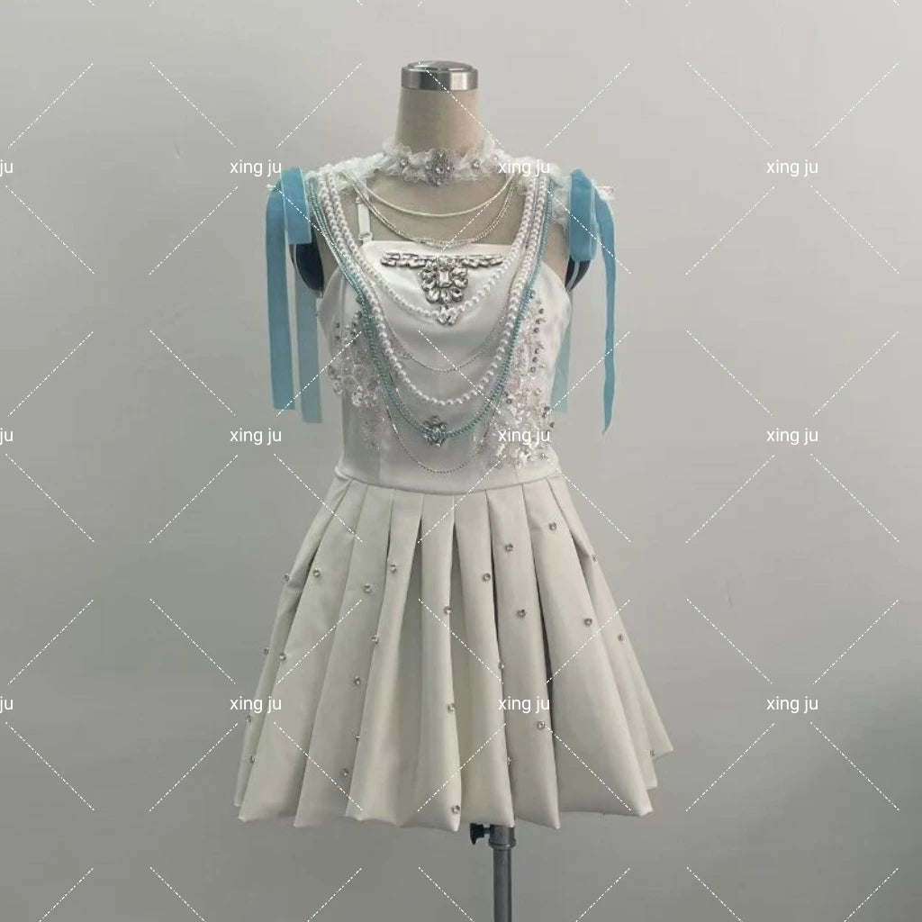 2025 New Kpop Korean Singer Stage Outfits Women Group Jazz Street Dance Wear Nightclub Girl Performance Suit Festival Party Wear