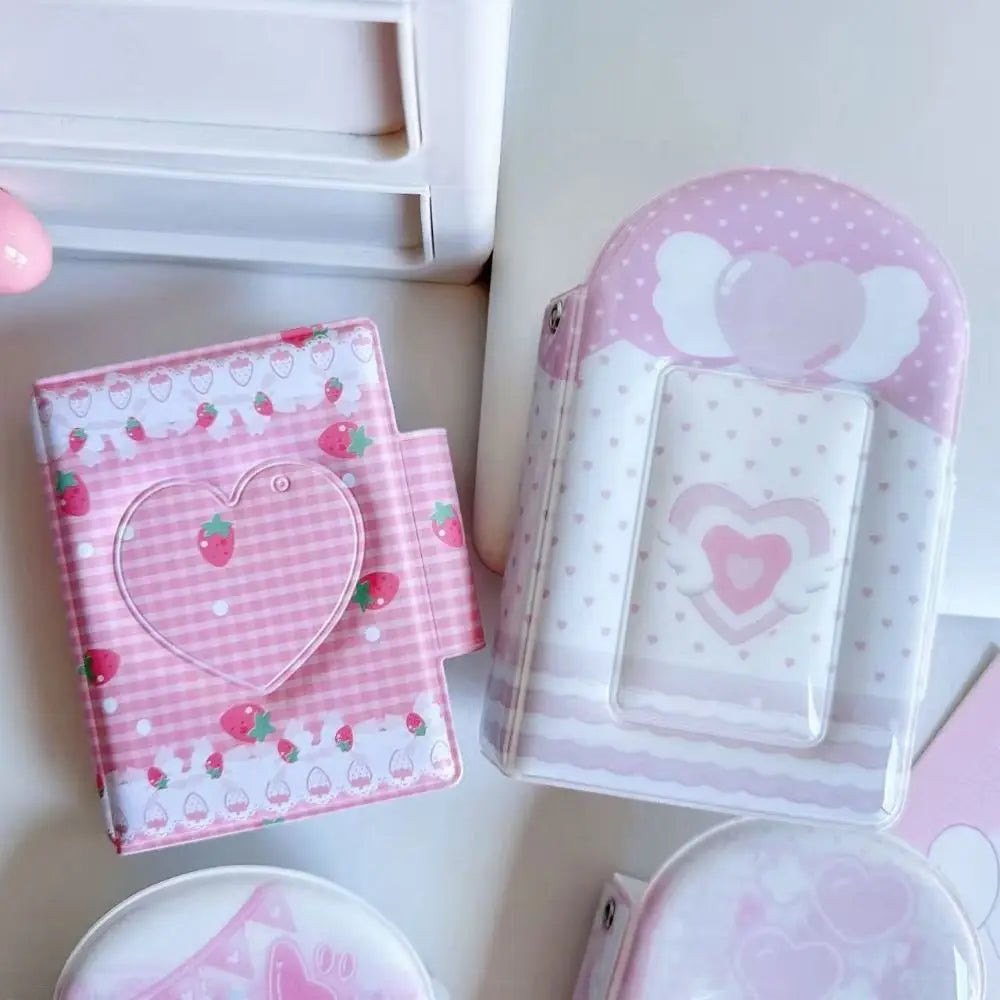 High Quality 3 Inch Photocard Binder Album 32 Pockets Sweet Mini Photo Album PP Kpop Photo Card Book Holder