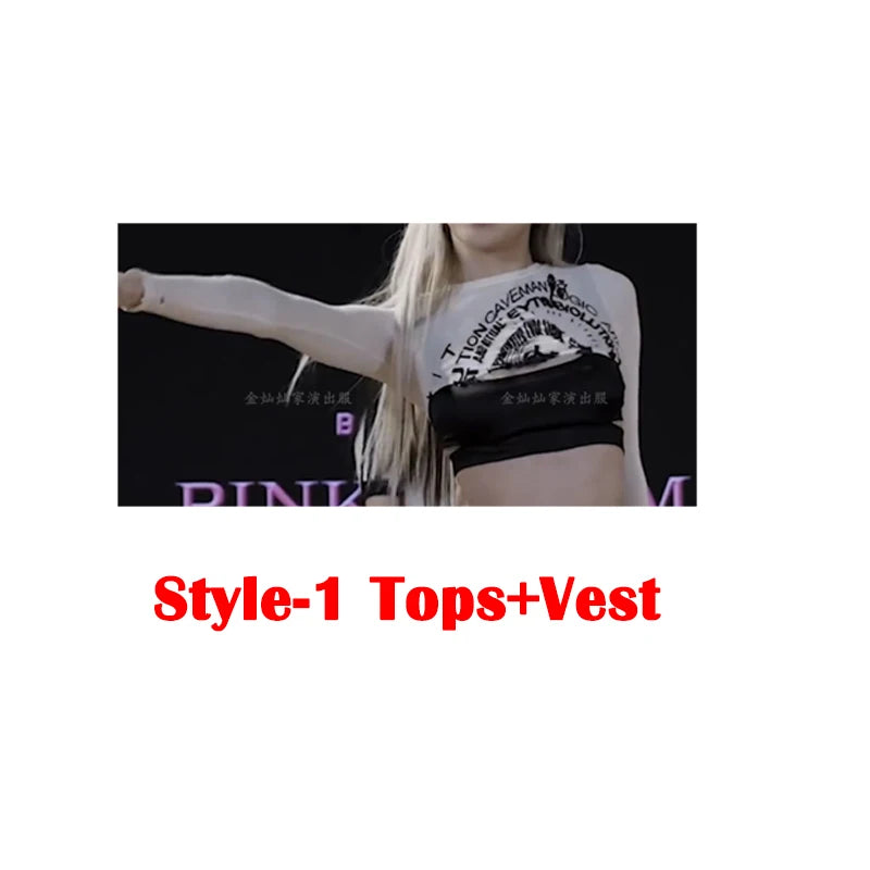 Kpop Jazz Dance Costumes For Women Adult Nightclub Female Singer Gogo Dancer Pole Dance Clothes Street Dance Clothing DWY8067