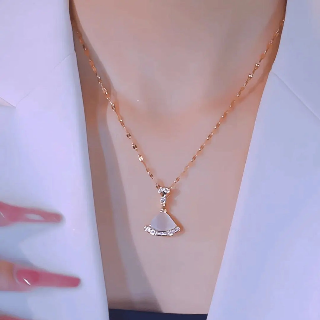 Fan Pendant Layering Choker Necklace | Inspired by Ningning
