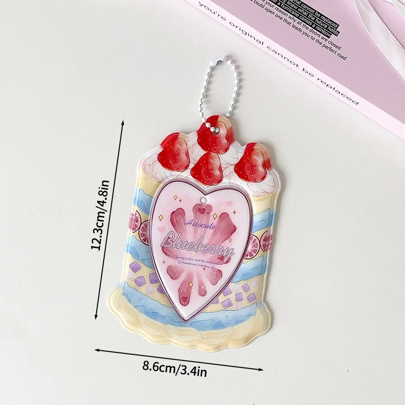 Ins Photocards Holder Photocard Display Cover Idol Cards Protective Sleeves Kpop Idol Star Photo Card Keychains ID Card Holder