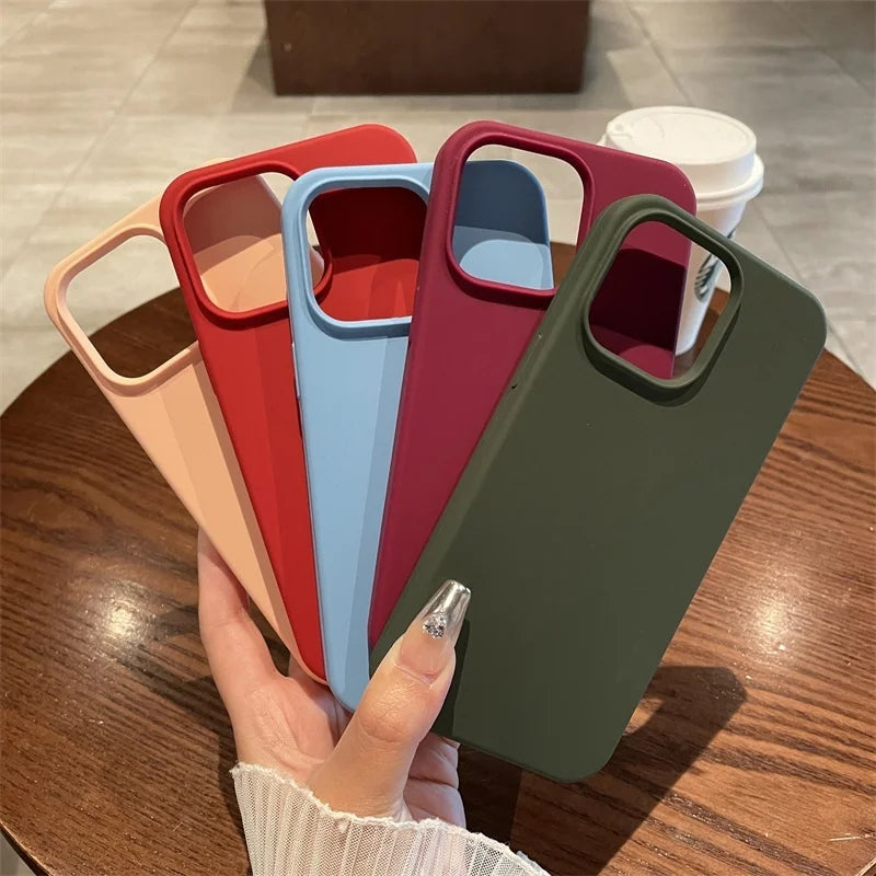 Liquid Silicone Phone Case For iPhone 17 16 ProMax 14 12 13 15 Pro Case for iPhone 17 16 13 12 Pro Max 14 15 Plus With Box Cover