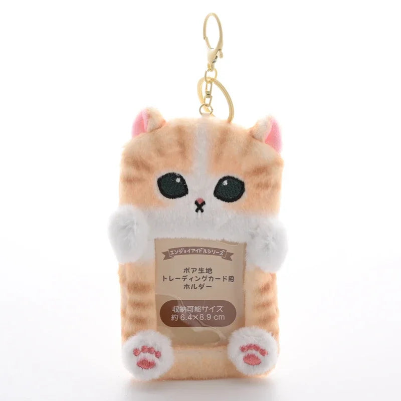 3 Inch Kpop Binder Plush Photocards Holder Keychains Hamster Cat Bear Panda Instax Mini Photo Album for Photographs Korea Idol