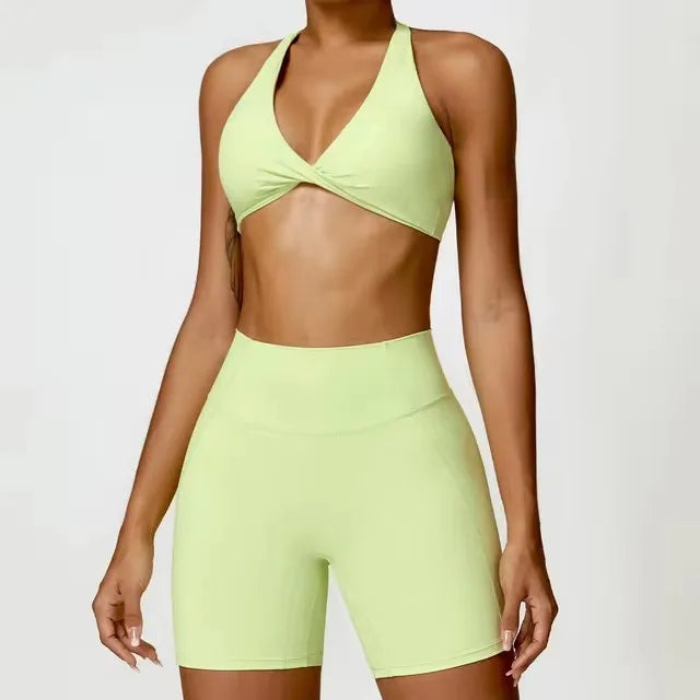 Sport Bra Leggings Suit 2PCS Yoga Set Nude Feeling Workout Sets Women Tracksuit Gym Push Up Fitness Running Workout Sportwear