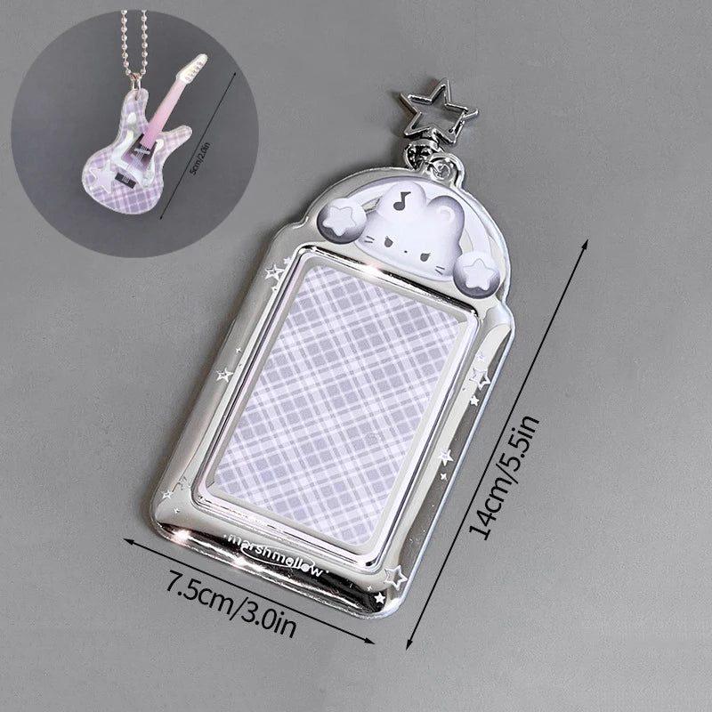 Kpop Photocard Holder Binder Photo Card Holder 3inch Idol Binder Photocard Display Keychain Protective Cover Photo Albums
