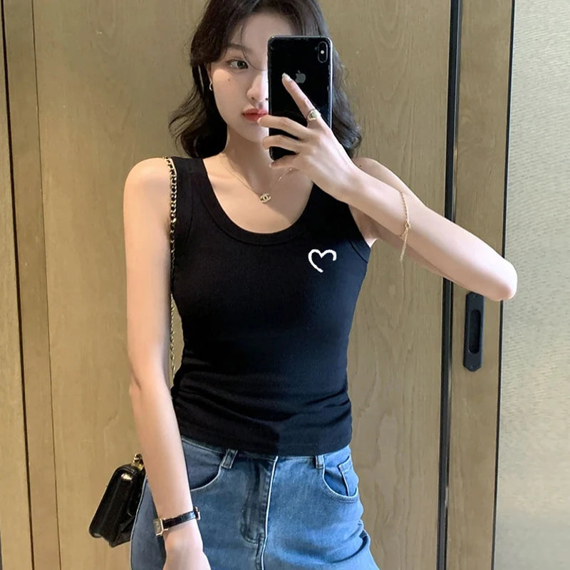 Girls are super cool to wear sexy,  K-Style summer new slim-fit coat sexy suspender vest women's interior western bottoming top