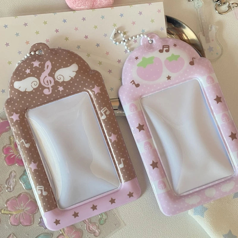 Ins Photocards Holder Photocard Display Cover Idol Cards Protective Sleeves Kpop Idol Star Photo Card Keychains ID Card Holder