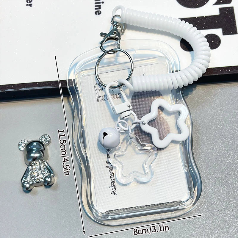 Kpop Photocard Holder Binder Photo Card Holder 3inch Idol Binder Photocard Display Keychain Protective Cover Photo Albums