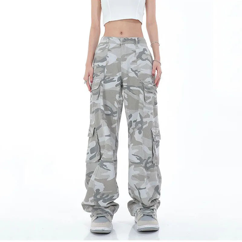 Camouflage Wide Leg Cargo Pants | Inspired by Rosé