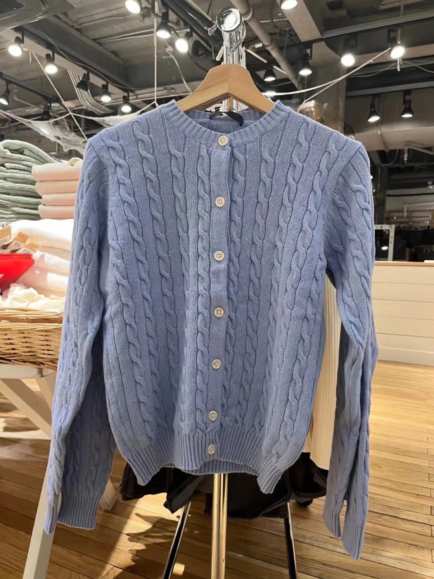 Twisted Flower Solid Sweater Cardigan Autumn Long Sleeve O-neck Single Breasted Cotton Knitwear Casual All-match Sweet Sweaters