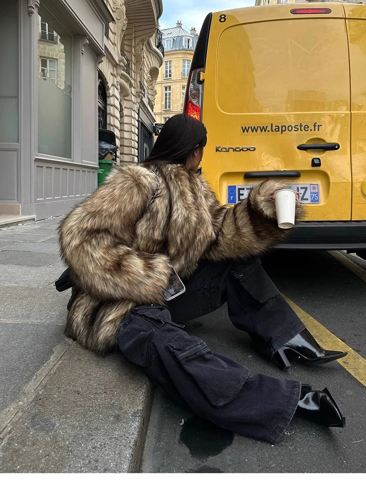 Long Faux Fur Maxi Coat | Inspired by Daniela