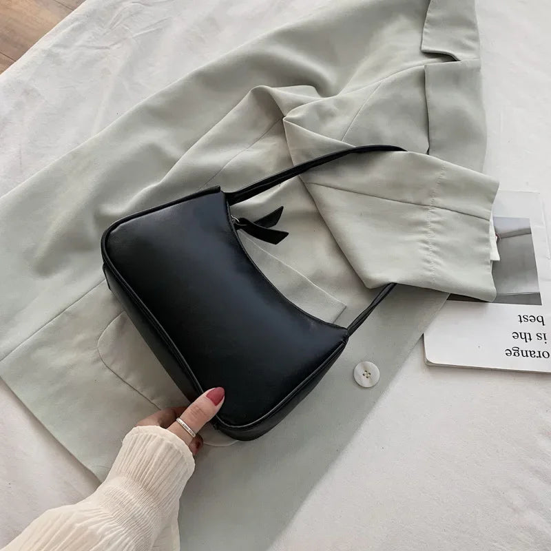 Soft PU Leather Baguette Shoulder Bag | Inspired by Hande Erçel