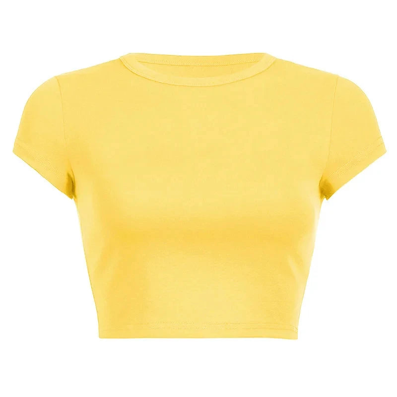 Solid O-Neck Short Sleeve Cotton Tee | Inspired by Hande Erçel