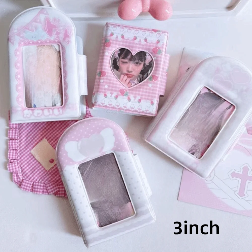 High Quality 3 Inch Photocard Binder Album 32 Pockets Sweet Mini Photo Album PP Kpop Photo Card Book Holder