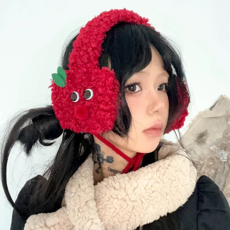 Apple Shape Plush Earmuffs Hairband | Inspired by Wonyoung