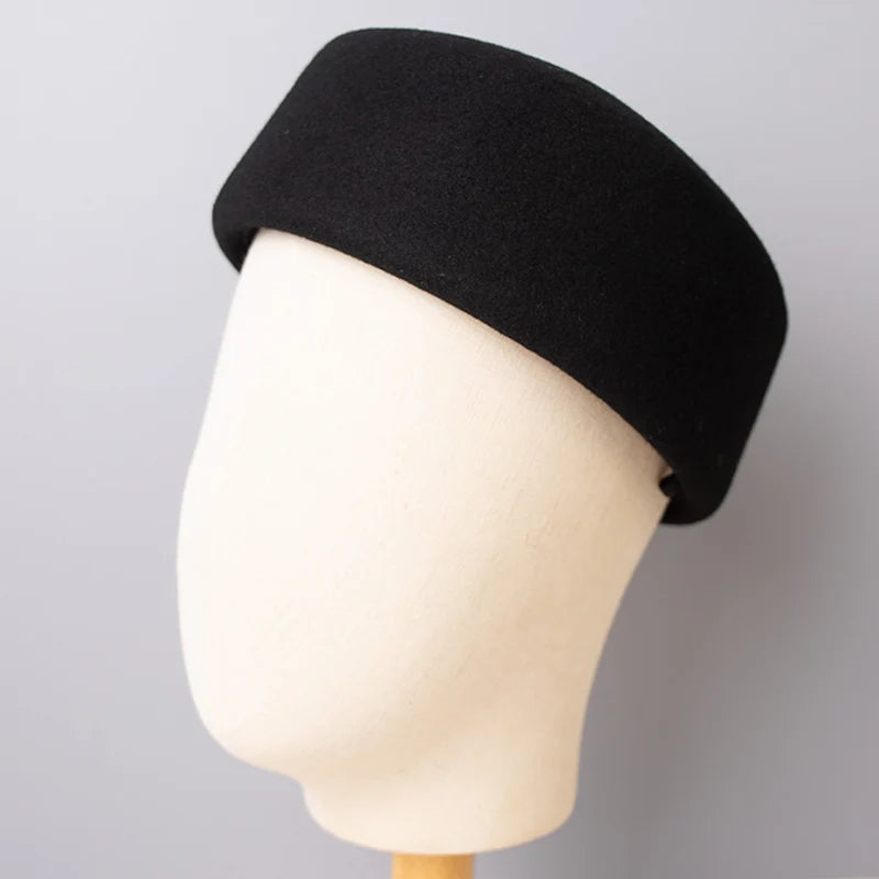 New Britain Elegant 100% Wool Felt Blocked Berets for Women Kids Bread Pumpkin Fedoras Ladies Autumn Winter Simple Painter Hat