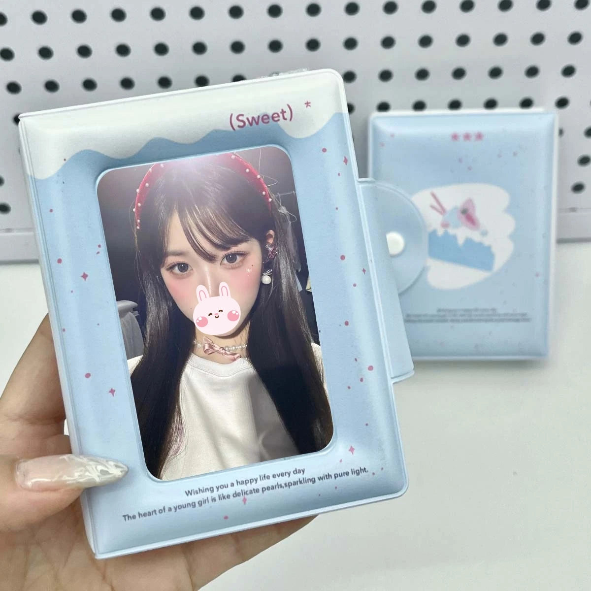 1Pc Simple Style Cake-Shaped Photo Album, Cloud Sea Salt Egg Photo Card Holder, Idol Photo Card Album for Fans, Made of Pu Material, Suitable for 3-3.5inch Mini Photo Cards, Polaroid Photo Cards, K-Pop Album Photo Cards, Anim