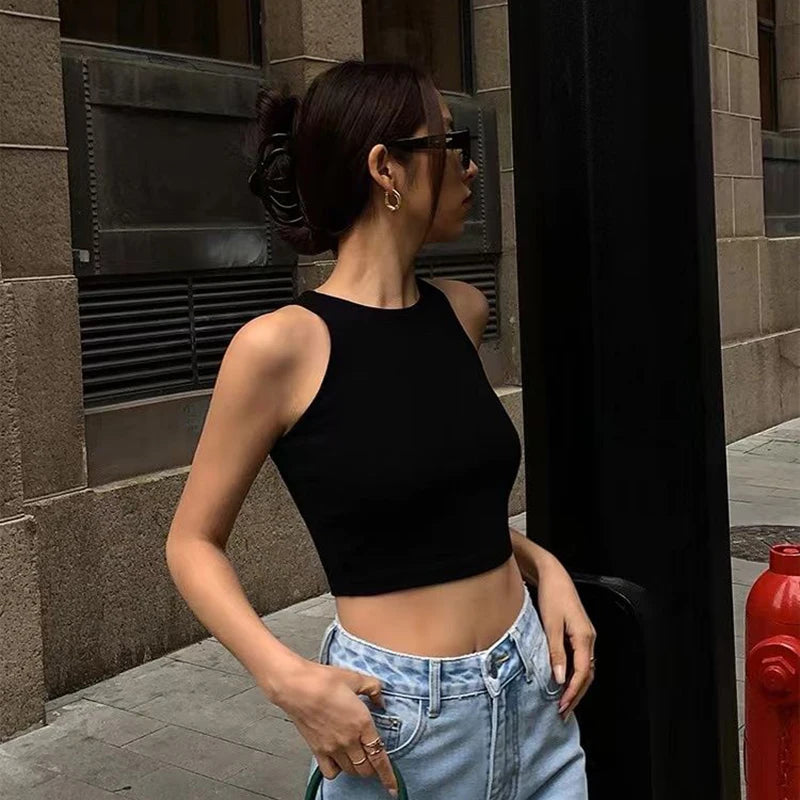 Ribbed Sleeveless Crop Tank Top | Inspired by Rosé