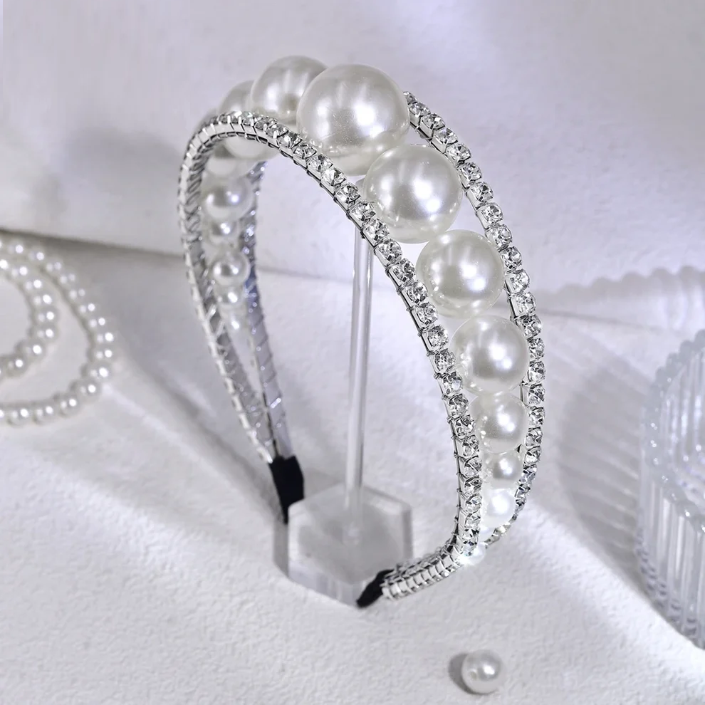 Pearl Beaded Bridal Headband | Inspired by Jisoo