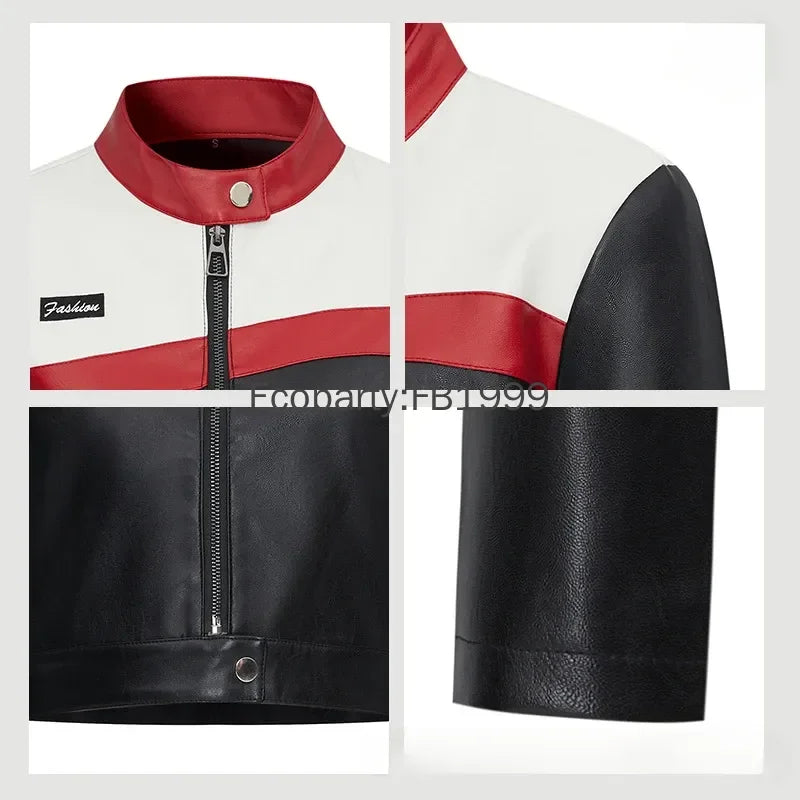 2024 Women Fashion Motorcycle Pu Leather Jacket Spring Autumn Vintage Punk Zipper Short Coats Female Casual Biker Coat Outwear
