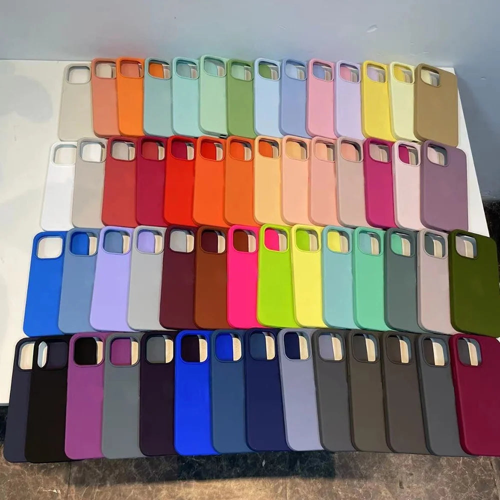 Liquid Silicone Phone Case For iPhone 17 16 ProMax 14 12 13 15 Pro Case for iPhone 17 16 13 12 Pro Max 14 15 Plus With Box Cover