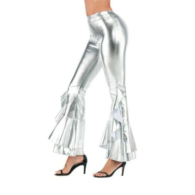 Metallic Flare Trousers | Asli