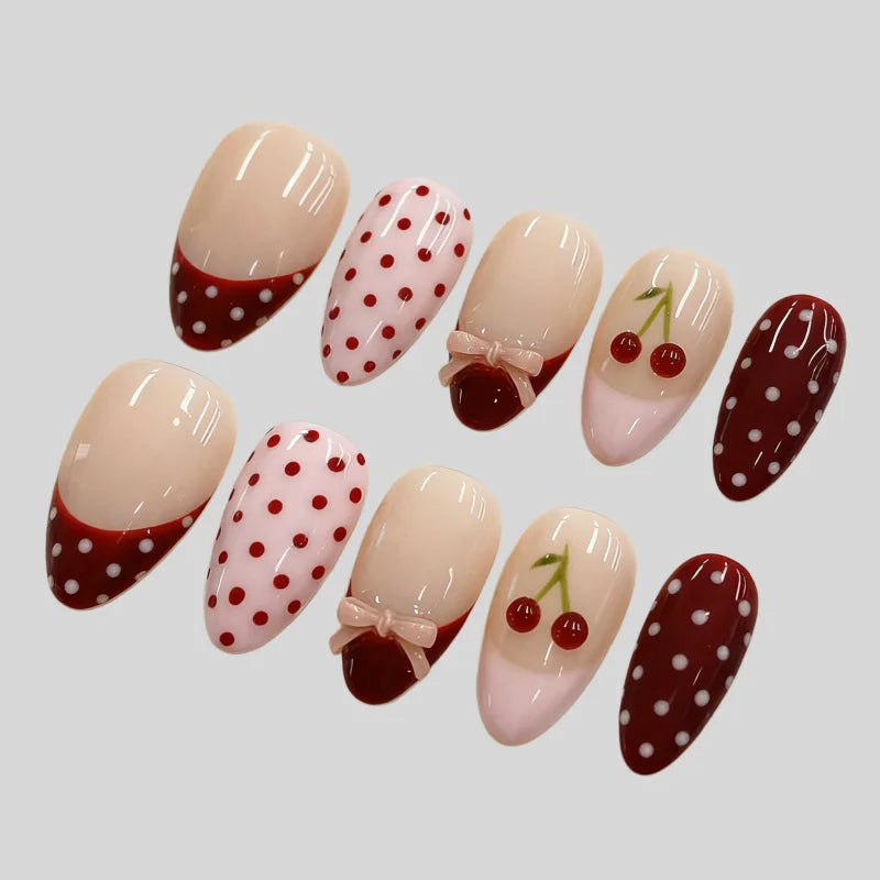 Cherry Press-On Nails
