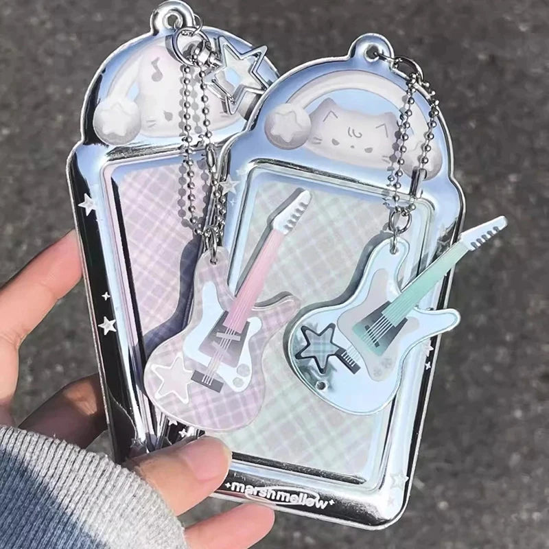 Kpop Photocard Holder Binder Photo Card Holder 3inch Idol Binder Photocard Display Keychain Protective Cover Photo Albums