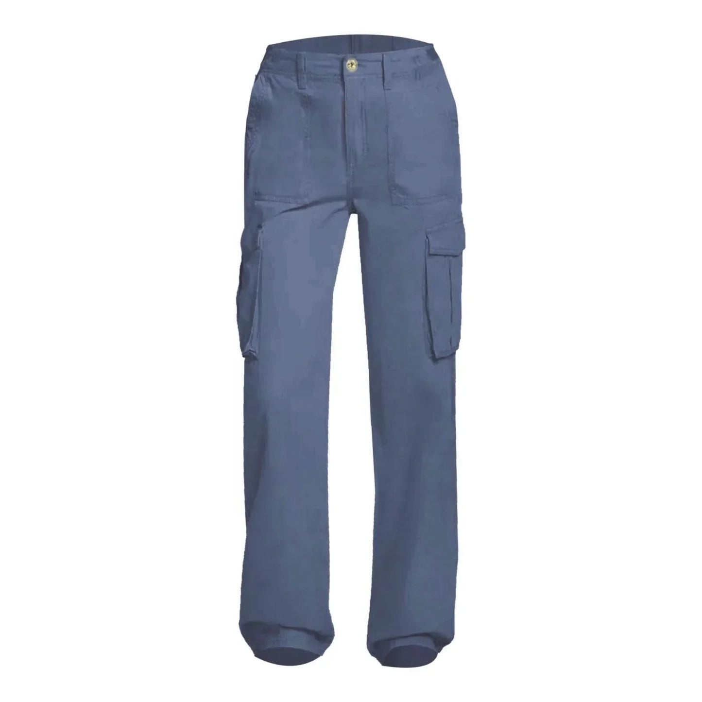 Adjustable Straight Fit Cargo Pants Women Baggy Wide Leg High Waist Pants Pockets Retro Street Style Casual Trousers Y2K 여성용 바지