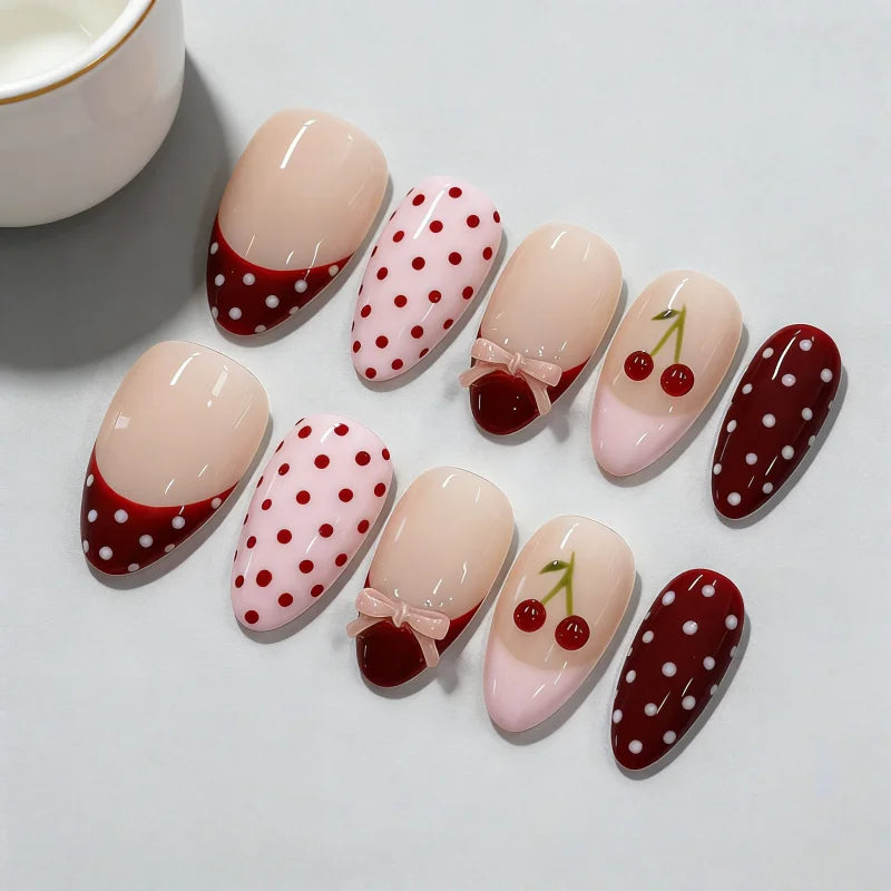 Cherry Press-On Nails