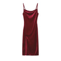 Slim Fit Slit Strap Ankle-Length Sheath Dress | Inspired by Özge Törer