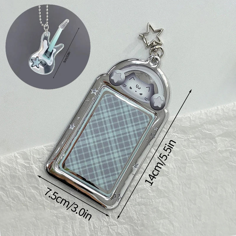 Kpop Photocard Holder Binder Photo Card Holder 3inch Idol Binder Photocard Display Keychain Protective Cover Photo Albums