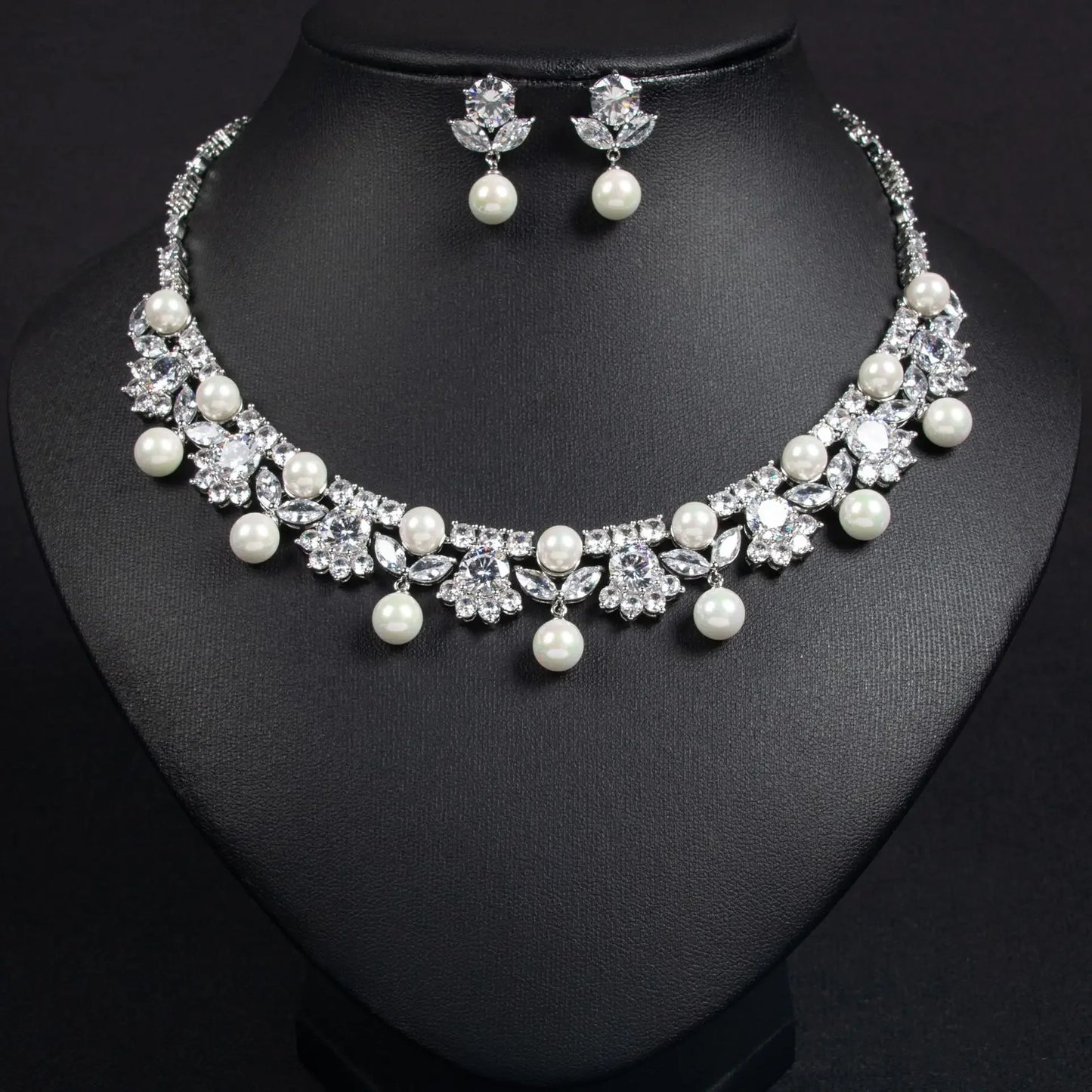 Pop Hot Stereo Jewelry Oil Painting Necklace Earrings Premium Multi-Color 2-Piece Wedding Travel Women's Holiday Gift M-1000