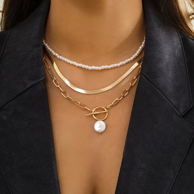 Pearl Layered Necklace | Meri