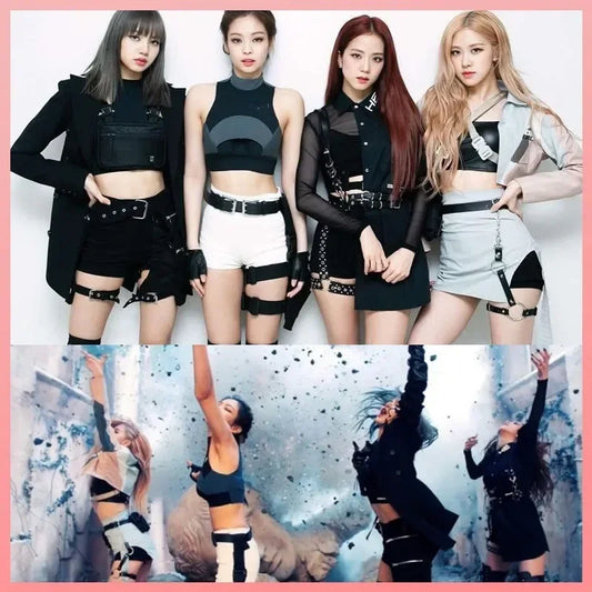 Kpop Hip Hop Vest Jacket & Mini Skirt Set | Inspired by Blackpink