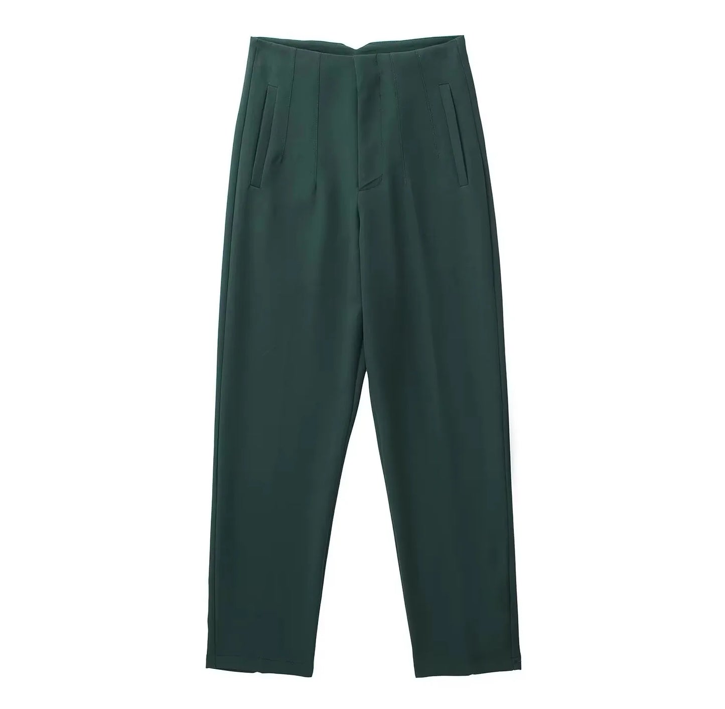 HH Women Vintage Solid Pencil Pants High Waist Pant For Women Casual Streetwear Woman Trousers Office Wear Basic Pant Mujer