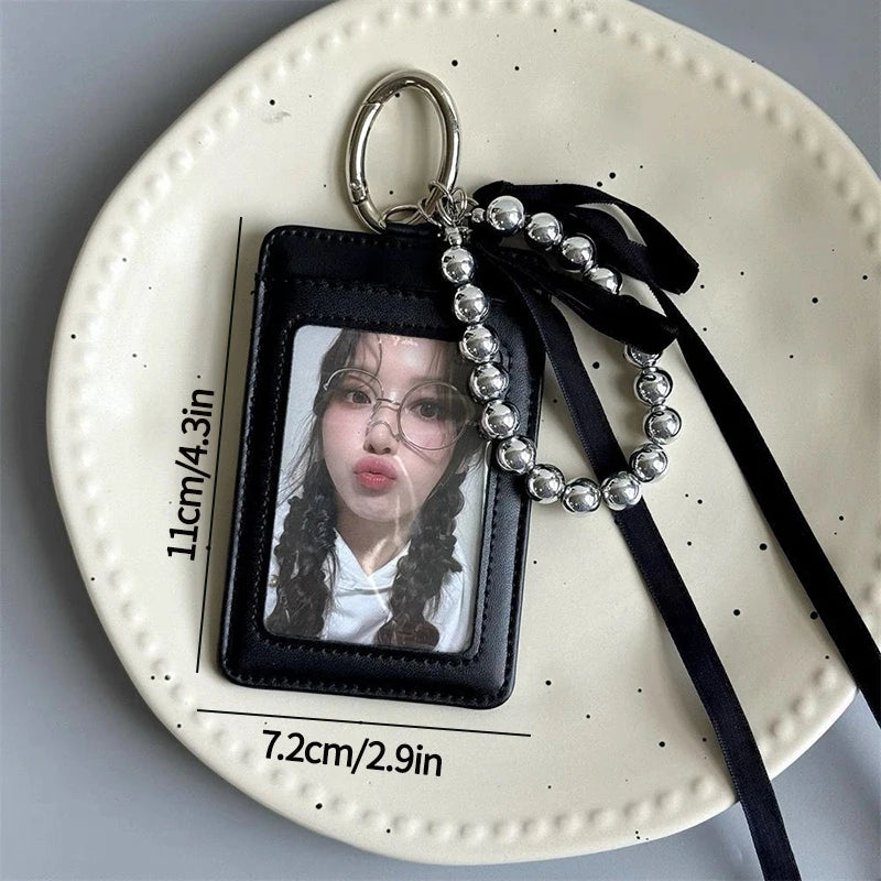 Kpop Photocard Holder Binder Photo Card Holder 3inch Idol Binder Photocard Display Keychain Protective Cover Photo Albums