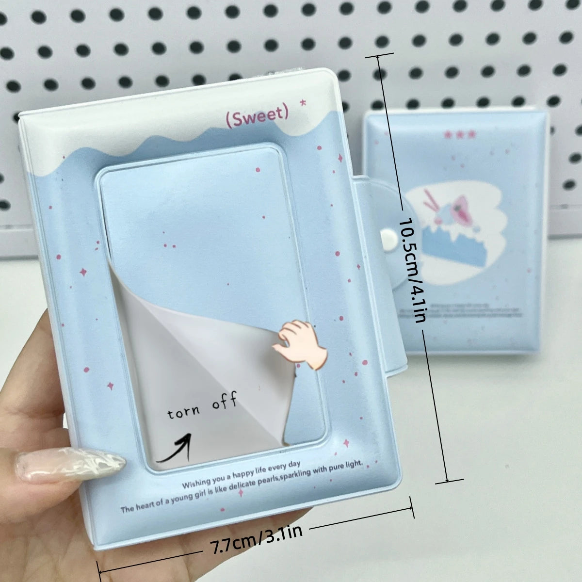 1Pc Simple Style Cake-Shaped Photo Album, Cloud Sea Salt Egg Photo Card Holder, Idol Photo Card Album for Fans, Made of Pu Material, Suitable for 3-3.5inch Mini Photo Cards, Polaroid Photo Cards, K-Pop Album Photo Cards, Anim