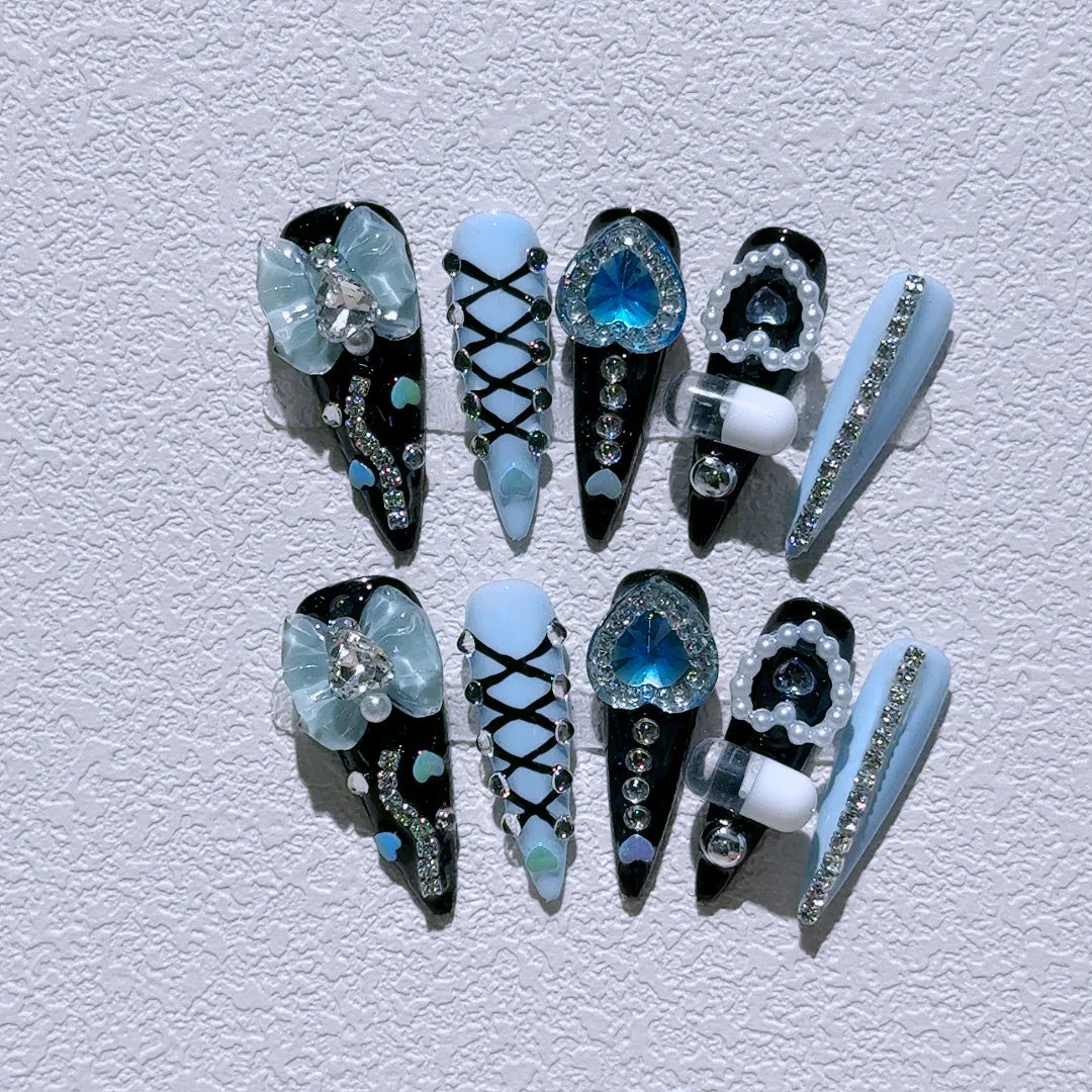 Y2K Long Stiletto Handmade Press-On Nails