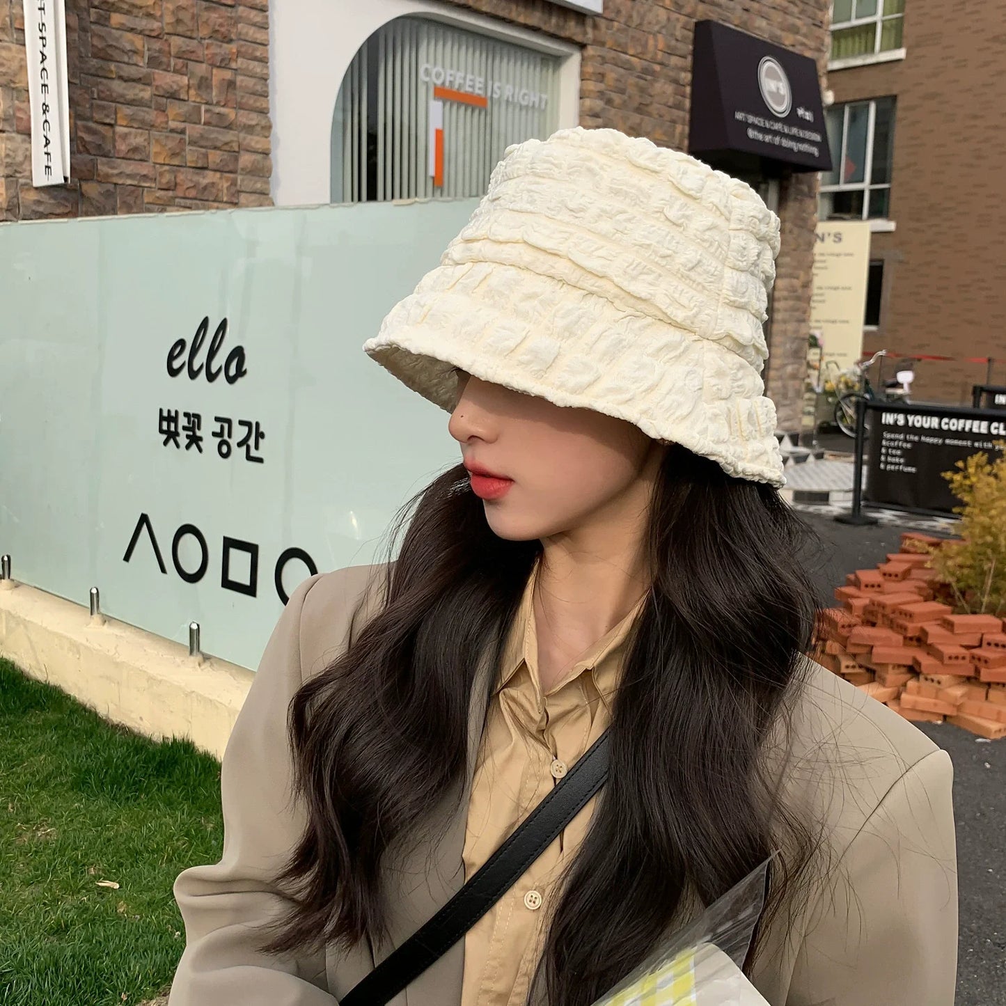 Spring and Autumn Bucket Hat Women Fashion Fisherman Hats Soft Basin Cap Korean Panama Hats Sunshade Hat