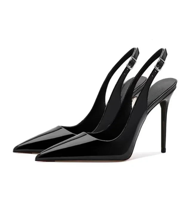 Super High Stiletto Pointed Toe Slingback Pumps | Inspired by Esra Bilgiç